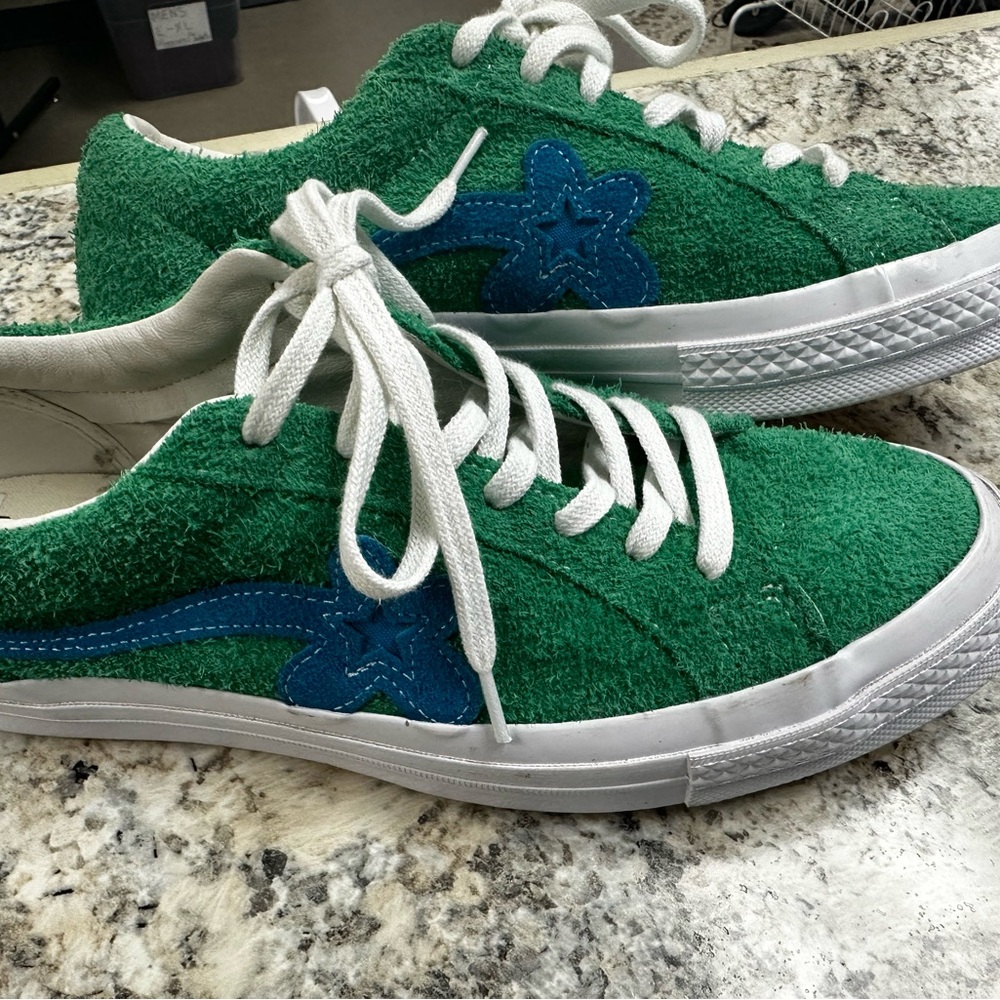 Converse Green and Blue Fold me Fleur Sneakers